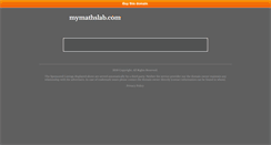 Desktop Screenshot of mymathslab.com